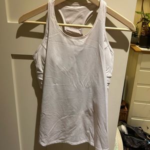 Lululemon white mesh top w/ sports bra